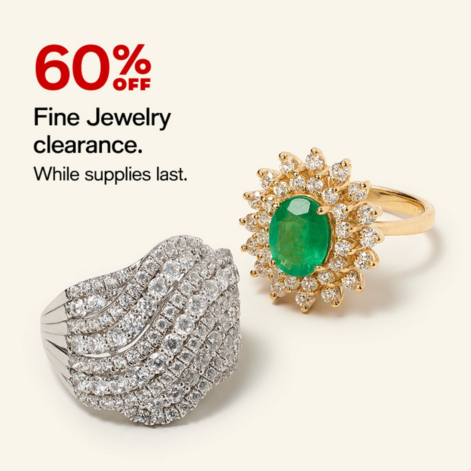 60% off Fine Jewelry Clearance