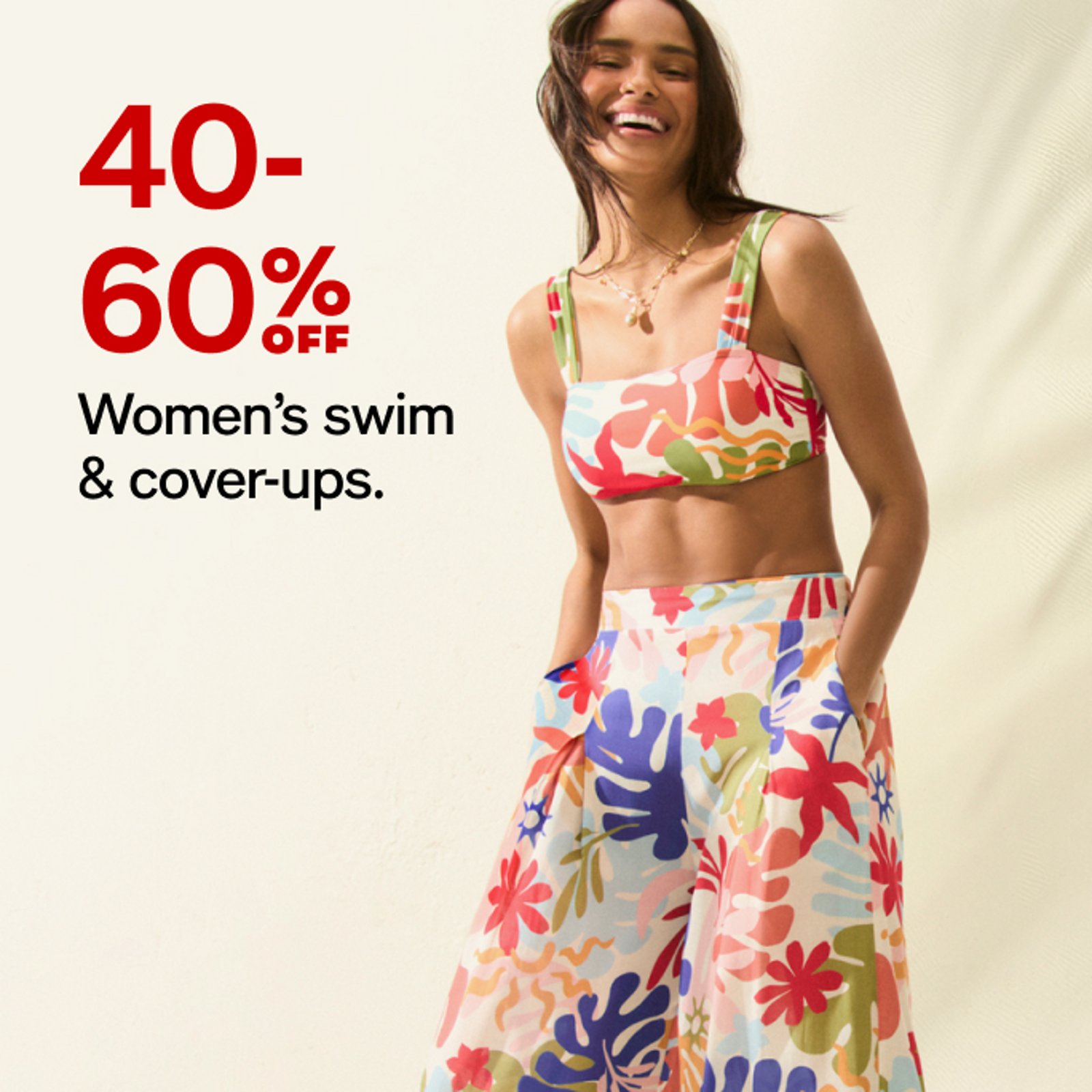 40-60% off Women's Swim & Cover-ups